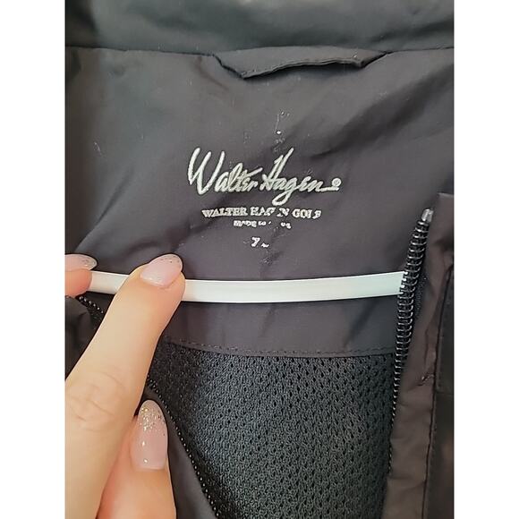 Walter Hagen Men’s Golf Windbreaker Jacket XL Black ½ Zip GUC - Picture 4 of 11